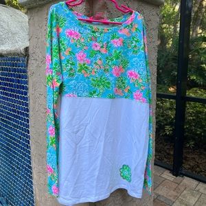 NWT Disney x Lilly Pulitzer Mickey Minnie Mouse Finn Long Sleeve T-Shirt Top XXS